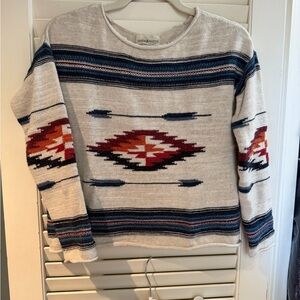 Denim & Supply Ralph Lauren Vintage Aztec Cream and Navy Knit Sweater